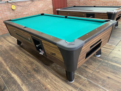 Pool table used - Pool cue length is typically 57 to 59 inches. Keep this in mind when taking measurements. Make sure you measure carefully before purchasing a used pool table to ensure it will fit in the space where you plan to have it. To plan properly, measure the area where the pool table will go, both length and width.
